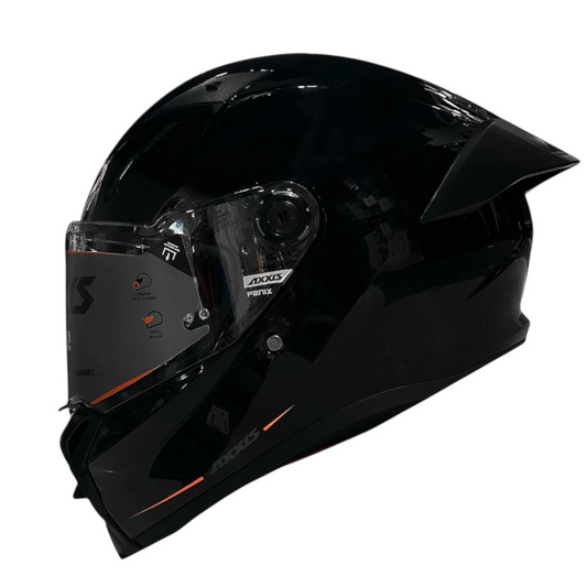 AXXIS FF132 Fenix Solid A1 Gloss Motorcycle Helmet Black